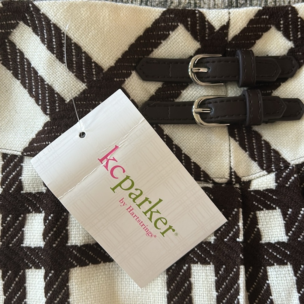 Plaid Brown & Off White Girl’s Skirt - Picture 2 of 6